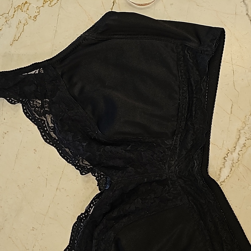 Rhonda Black Lacey Bra Straps, black, 2X no wire!